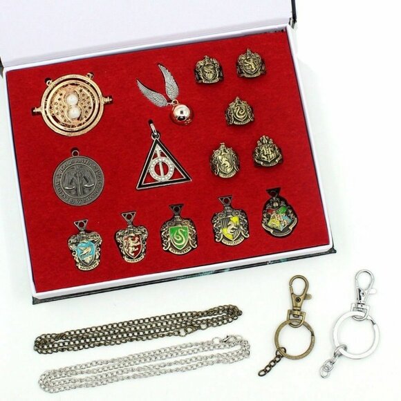 14 Pcs Harry Potter Wand Magical Wands Rings Necklace Decorate Gift Cosplay Game - Picture 3 of 6